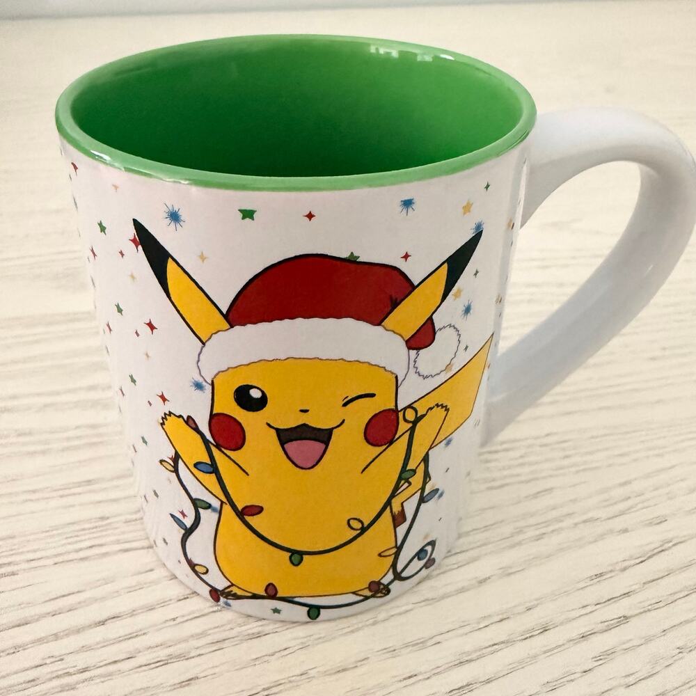 Pokemon Pikachu Holiday Christmas Mug Santa Hat
